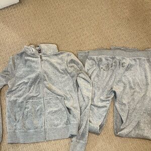 Juicy couture Grey tracksuit velour 2000s
